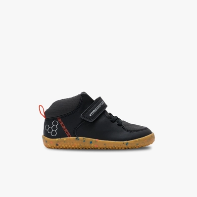 Vivobarefoot PRIMUS LUDO HI KIDS poolsaapad, Black Kevad/sügis - HellyK - Kvaliteetsed lasteriided, villariided, barefoot jalatsid