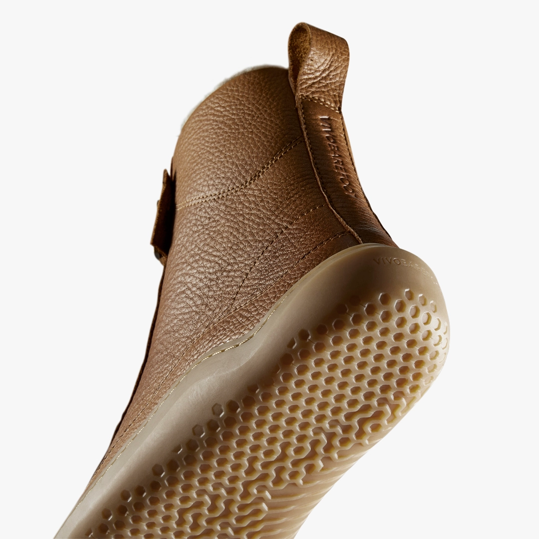 Vivobarefoot GOMBI BOOT WARMLINED WOMEN talvesaapad, Light Tan Täiskasvanute barefoot jalatsid - HellyK - Kvaliteetsed lasteriided, villariided, barefoot jalatsid