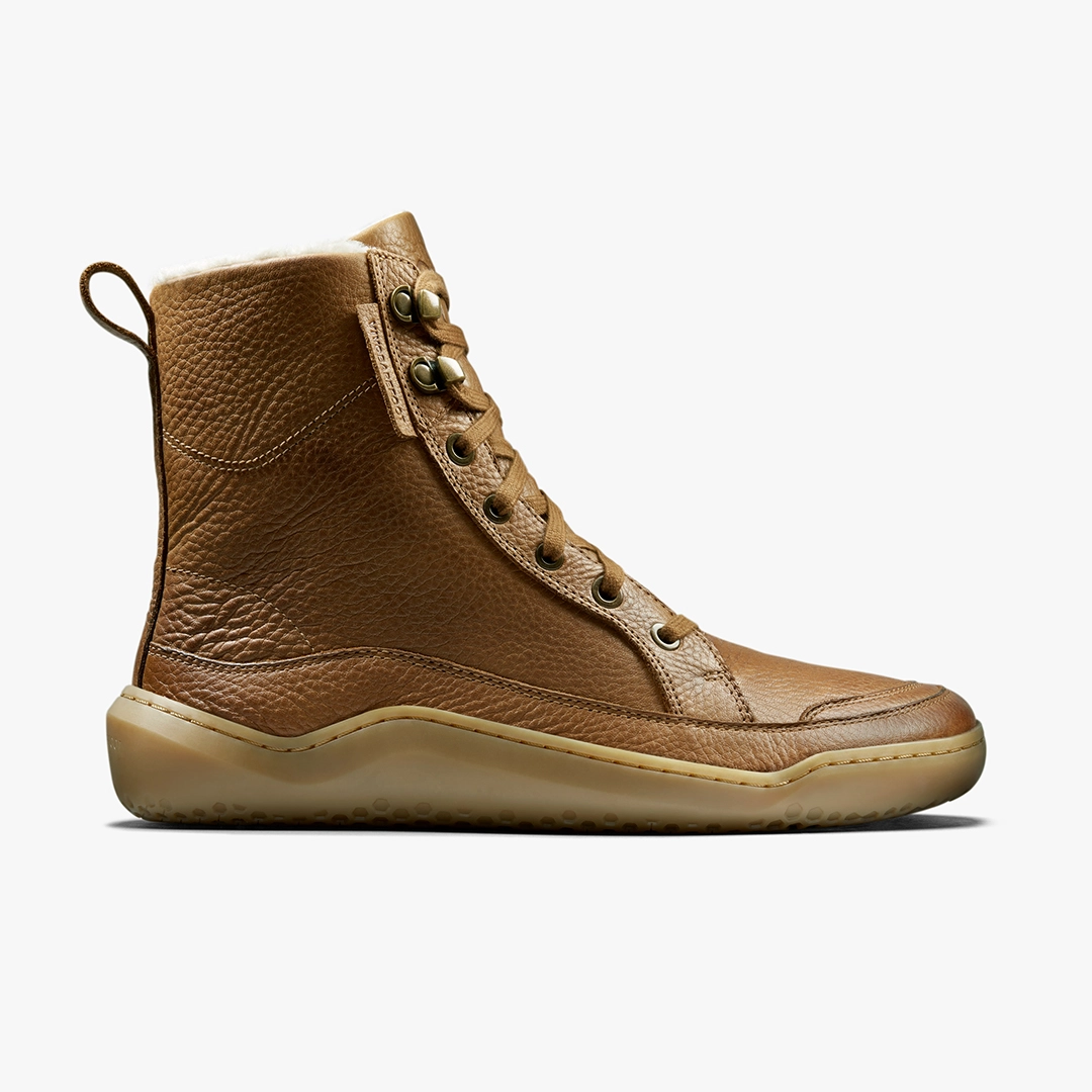 Vivobarefoot GOMBI BOOT WARMLINED WOMEN talvesaapad, Light Tan Täiskasvanute barefoot jalatsid - HellyK - Kvaliteetsed lasteriided, villariided, barefoot jalatsid