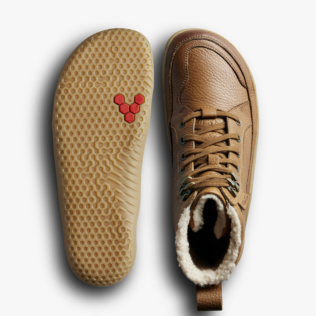 Vivobarefoot GOMBI BOOT WARMLINED MEN talvesaapad, Light Tan Täiskasvanute barefoot jalatsid - HellyK - Kvaliteetsed lasteriided, villariided, barefoot jalatsid