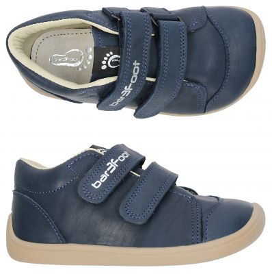 3F Bar3foot nahast tossud- Navy blue K/S lastejalatsid - HellyK - Kvaliteetsed lasteriided, villariided, barefoot jalatsid