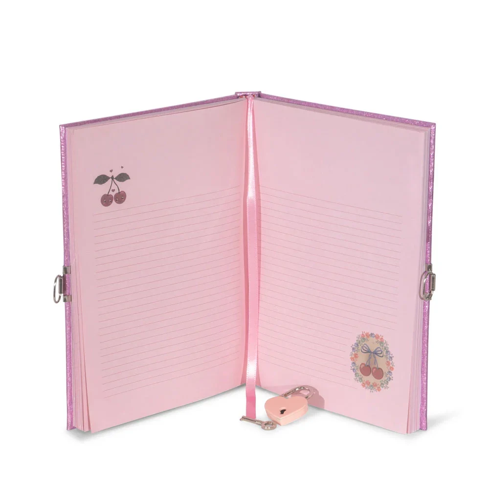 Konges Slojd Minu Väike Päevik – Cherry Glitter Joonistustarbed / meisterdamine / käsitöö - HellyK - Kvaliteetsed lasteriided, villariided, barefoot jalatsid