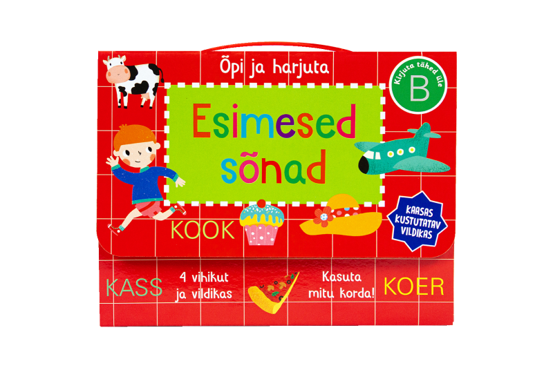 Kirjuta ja kustuta. Esimesed sõnad. Mängukohver Mänguasjad - HellyK - Kvaliteetsed lasteriided, villariided, barefoot jalatsid