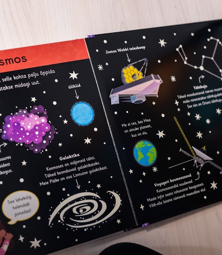 Minu esimene kosmoseraamat Mänguasjad - HellyK - Kvaliteetsed lasteriided, villariided, barefoot jalatsid