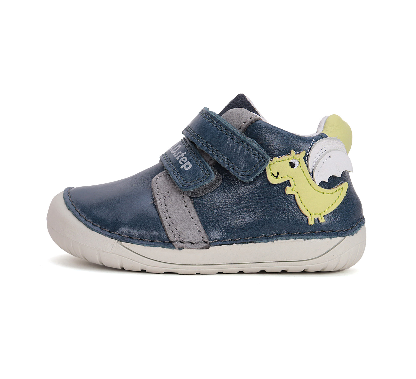 D.D.Step natuke kõrgema säärega nahast barefoot-tossud, royal blue/draakon 070 D.D.Step - HellyK - Kvaliteetsed lasteriided, villariided, barefoot jalatsid