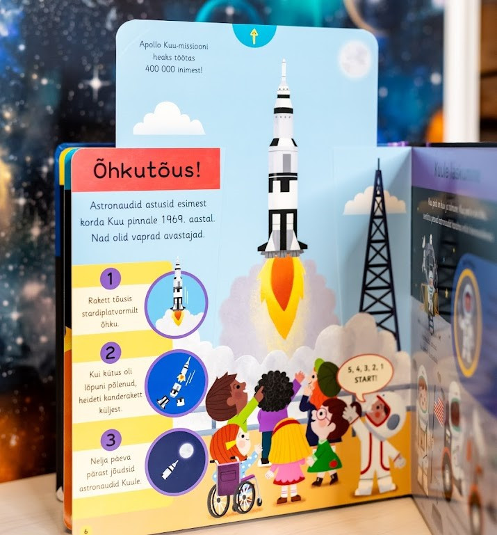 Minu esimene kosmoseraamat Mänguasjad - HellyK - Kvaliteetsed lasteriided, villariided, barefoot jalatsid