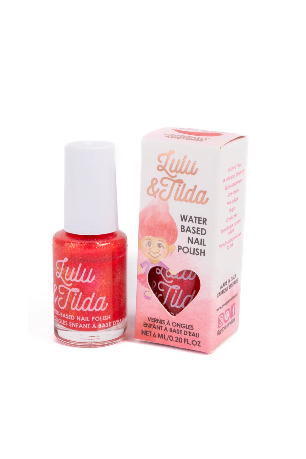 Great Pretenders Lulu and Tilda “Glitterally Awesome” mahapestav küünelakk, 6ml Great Pretenders kostüümid ja aksessuaarid - HellyK - Kvaliteetsed lasteriided, villariided, barefoot jalatsid