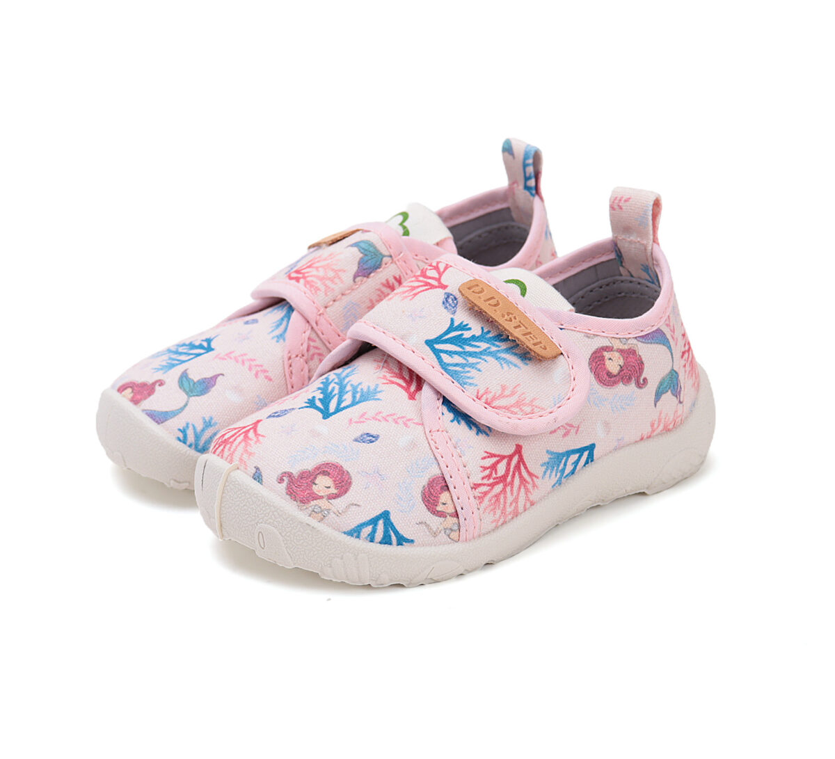 D.D.Step tekstiilist sisejalatsid, baby pink/merineitsi 086 D.D.Step - HellyK - Kvaliteetsed lasteriided, villariided, barefoot jalatsid