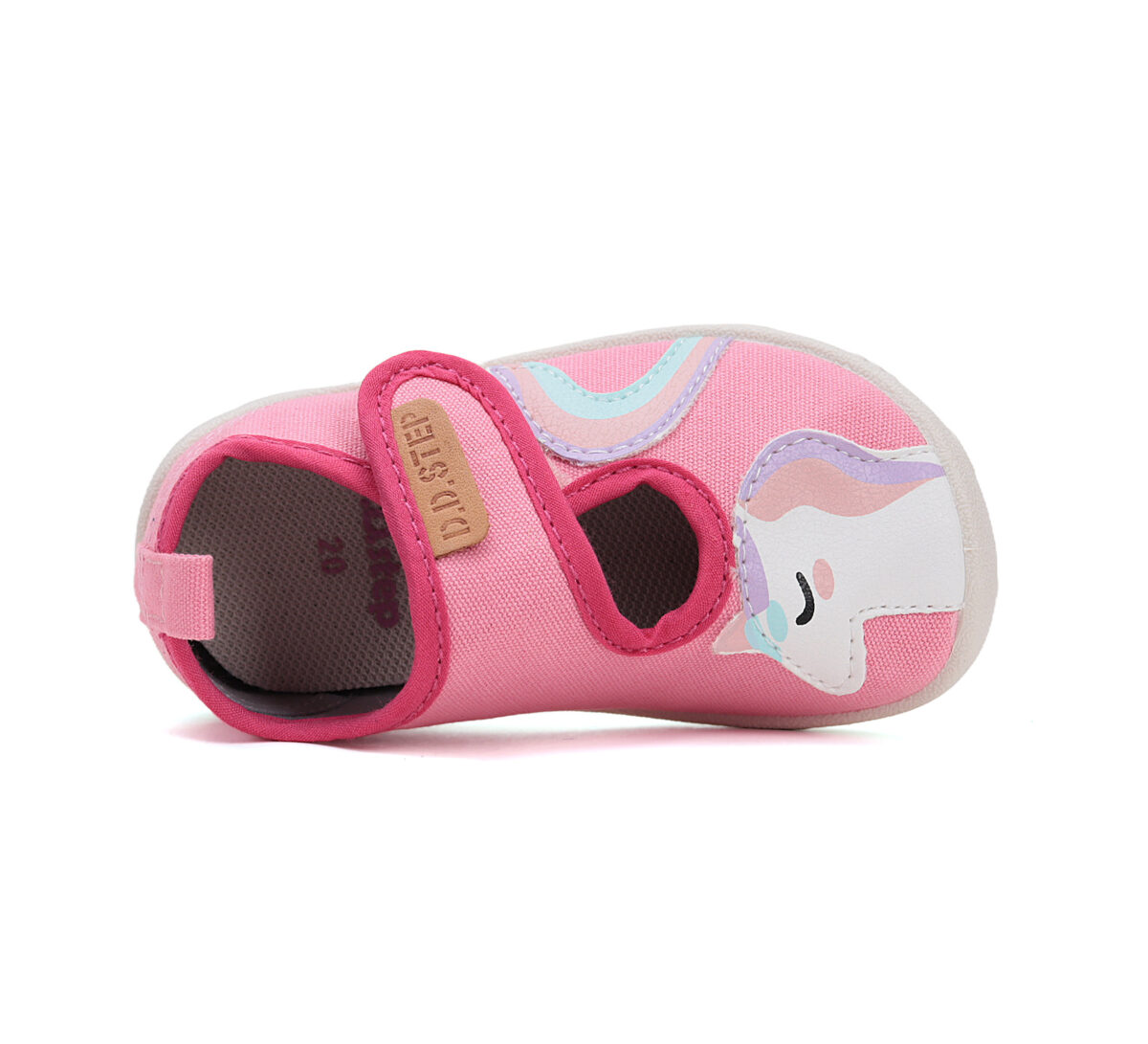 D.D.Step tekstiilist sisejalatsid, pink/ükssarvik 086 D.D.Step - HellyK - Kvaliteetsed lasteriided, villariided, barefoot jalatsid