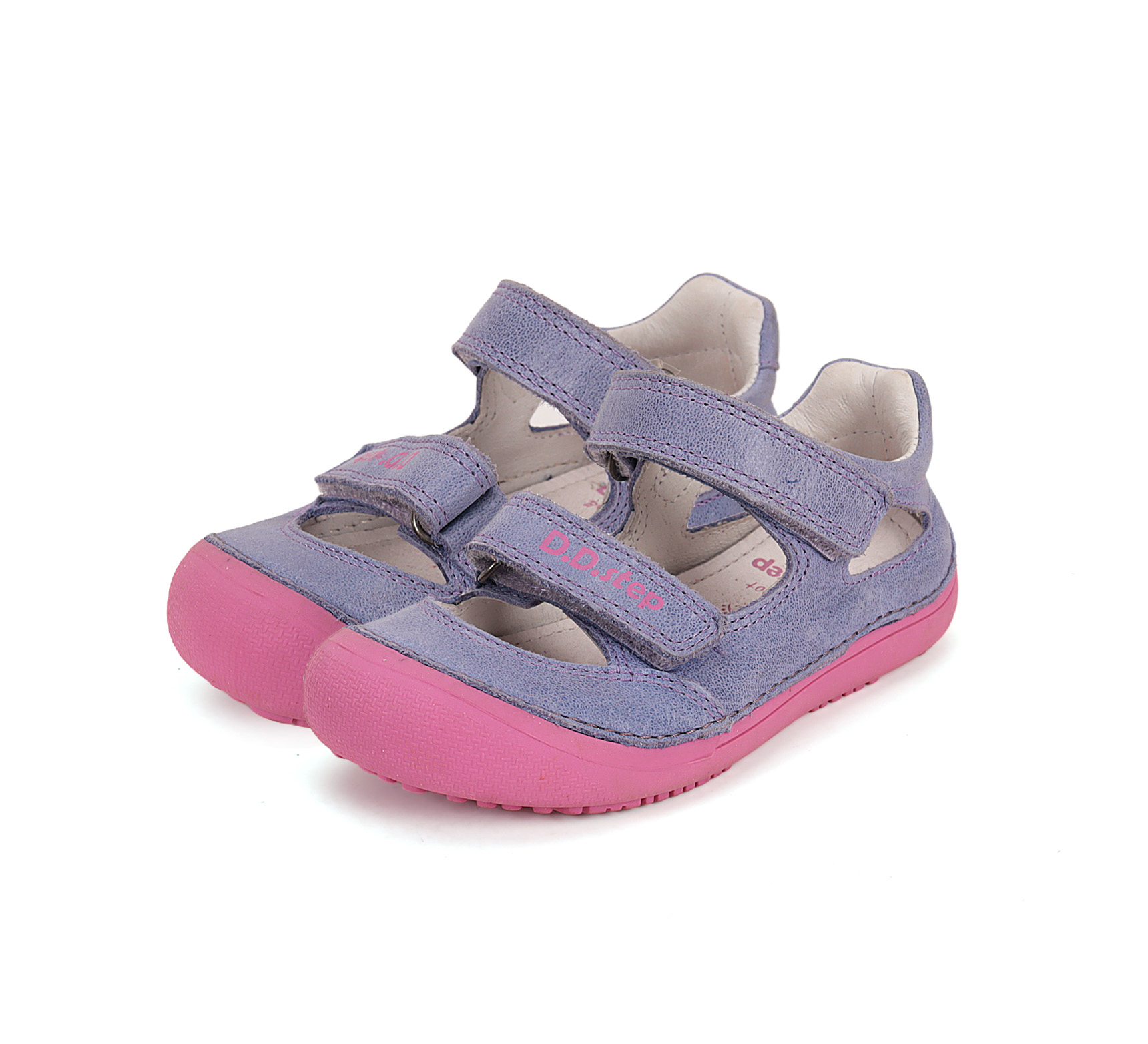 D.D. Step nahast sandaalid, lavender 063 D.D.Step - HellyK - Kvaliteetsed lasteriided, villariided, barefoot jalatsid