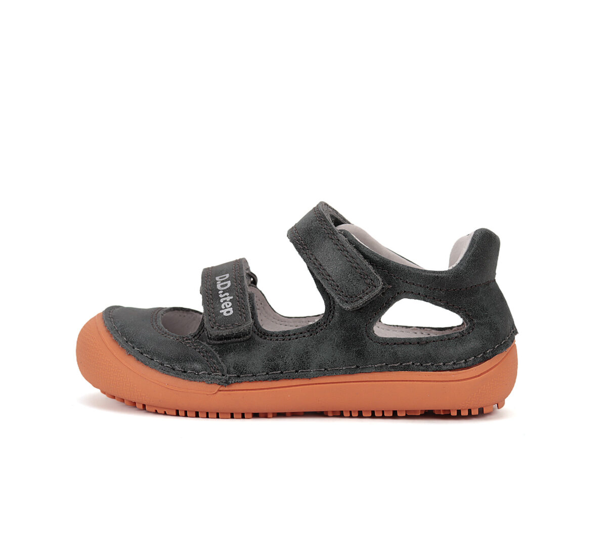D.D. Step nahast sandaalid, dark grey 063 D.D. Step nahast sandaalid, dark grey 063 D.D.Step - HellyK - Kvaliteetsed lasteriided, villariided, barefoot jalatsid