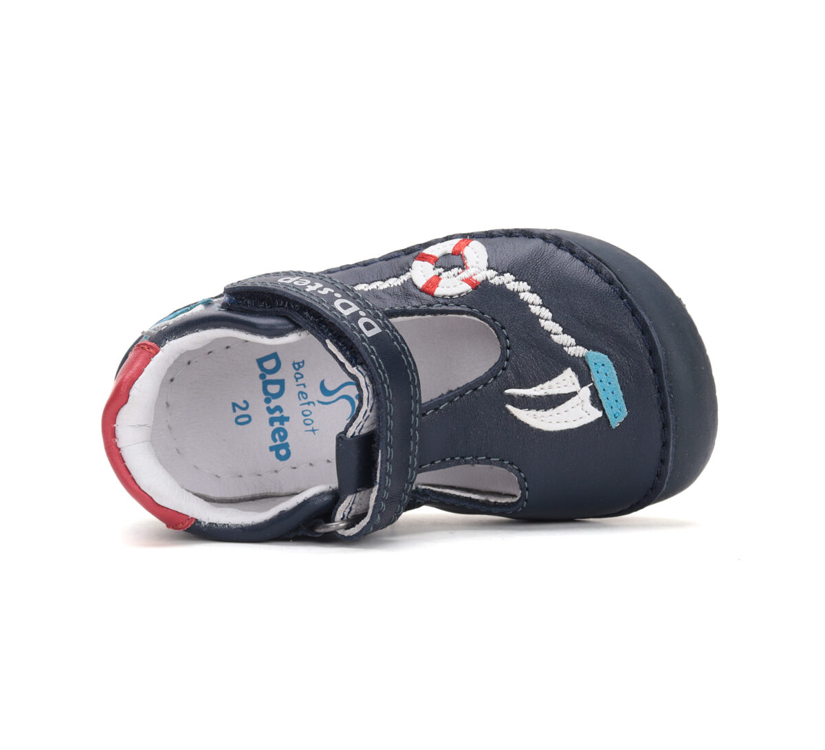 D.D. Step barefoot nahast kingad, royal blue/purjekas 070 D.D.Step - HellyK - Kvaliteetsed lasteriided, villariided, barefoot jalatsid