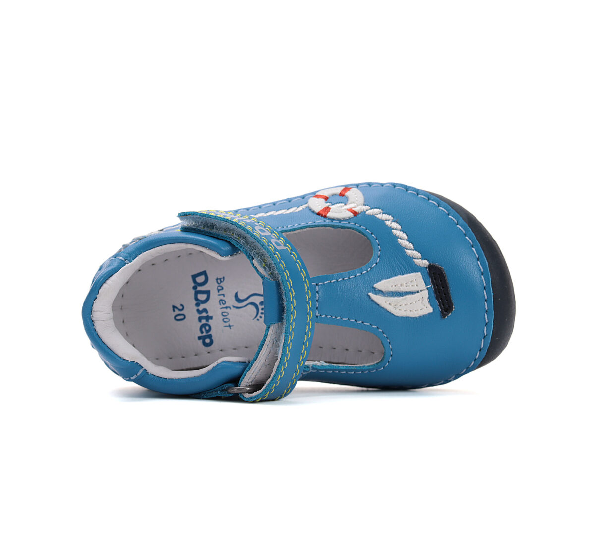 D.D. Step barefoot nahast kingad, sky blue/purjekas 070 D.D.Step - HellyK - Kvaliteetsed lasteriided, villariided, barefoot jalatsid