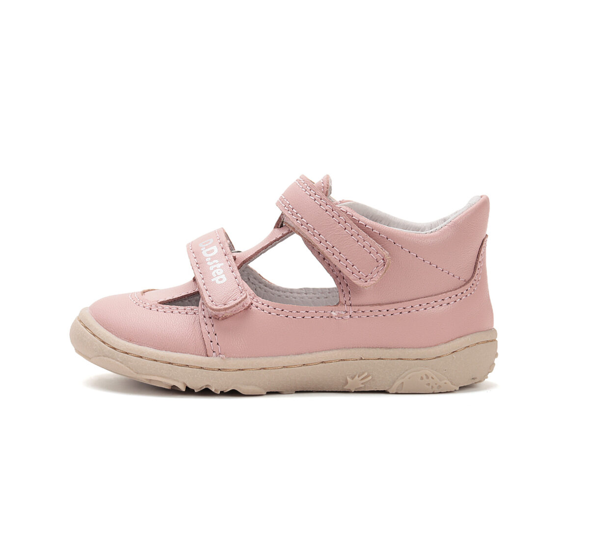 D.D. Step barefoot nahast sandaalid, baby pink 077 D.D.Step - HellyK - Kvaliteetsed lasteriided, villariided, barefoot jalatsid