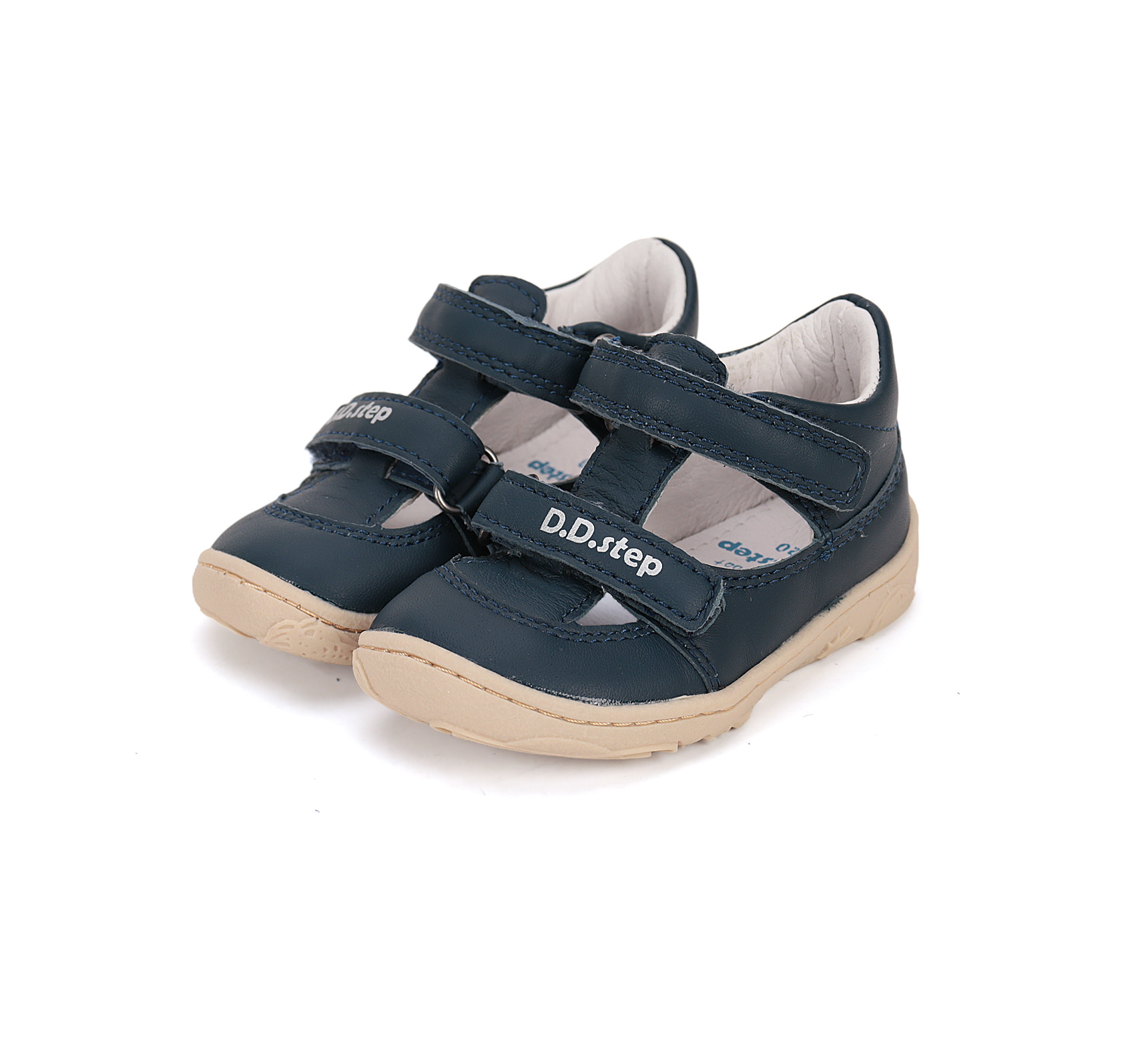 D.D. Step barefoot nahast sandaalid, yellow  077 D.D.Step - HellyK - Kvaliteetsed lasteriided, villariided, barefoot jalatsid