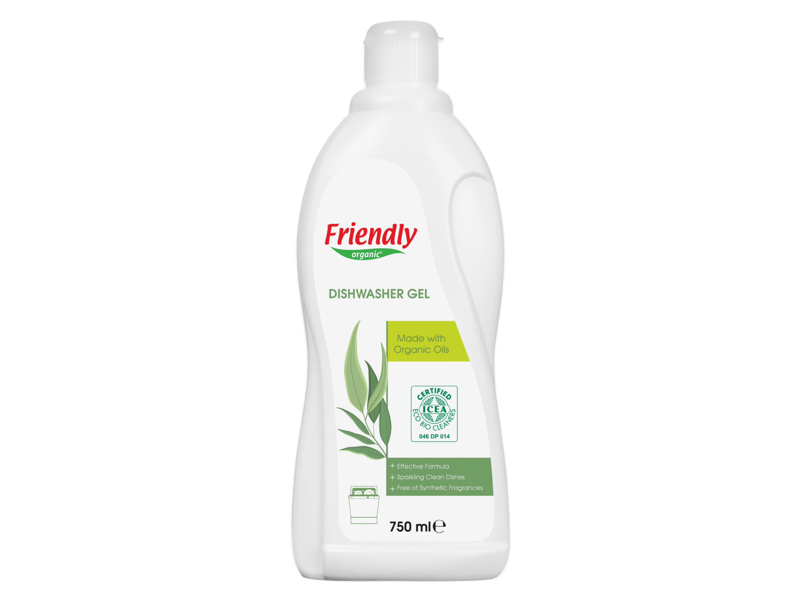 Friendly Organic orgaaniline nõudepesumasina geel eukalüptiga, 750 ml Hooldusvahendid, kosmeetika ja aksessuaarid - HellyK - Kvaliteetsed lasteriided, villariided, barefoot jalatsid