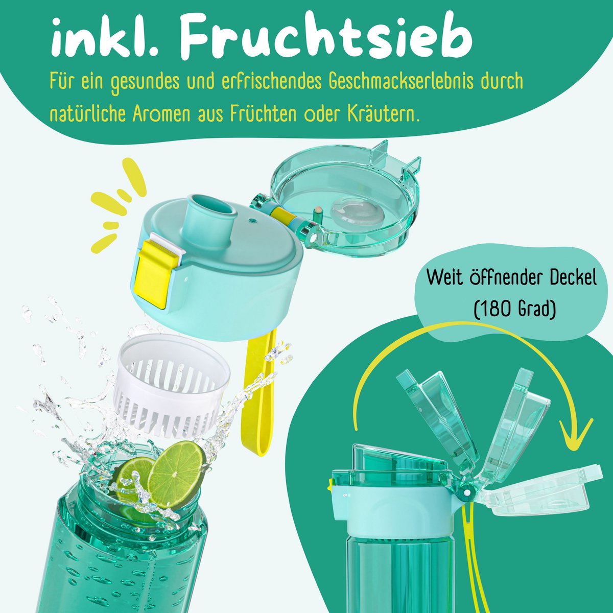 Bearfoot joogipudel dinosaurus 500ml, mint Kodumaailm ja muud tarvikud - HellyK - Kvaliteetsed lasteriided, villariided, barefoot jalatsid