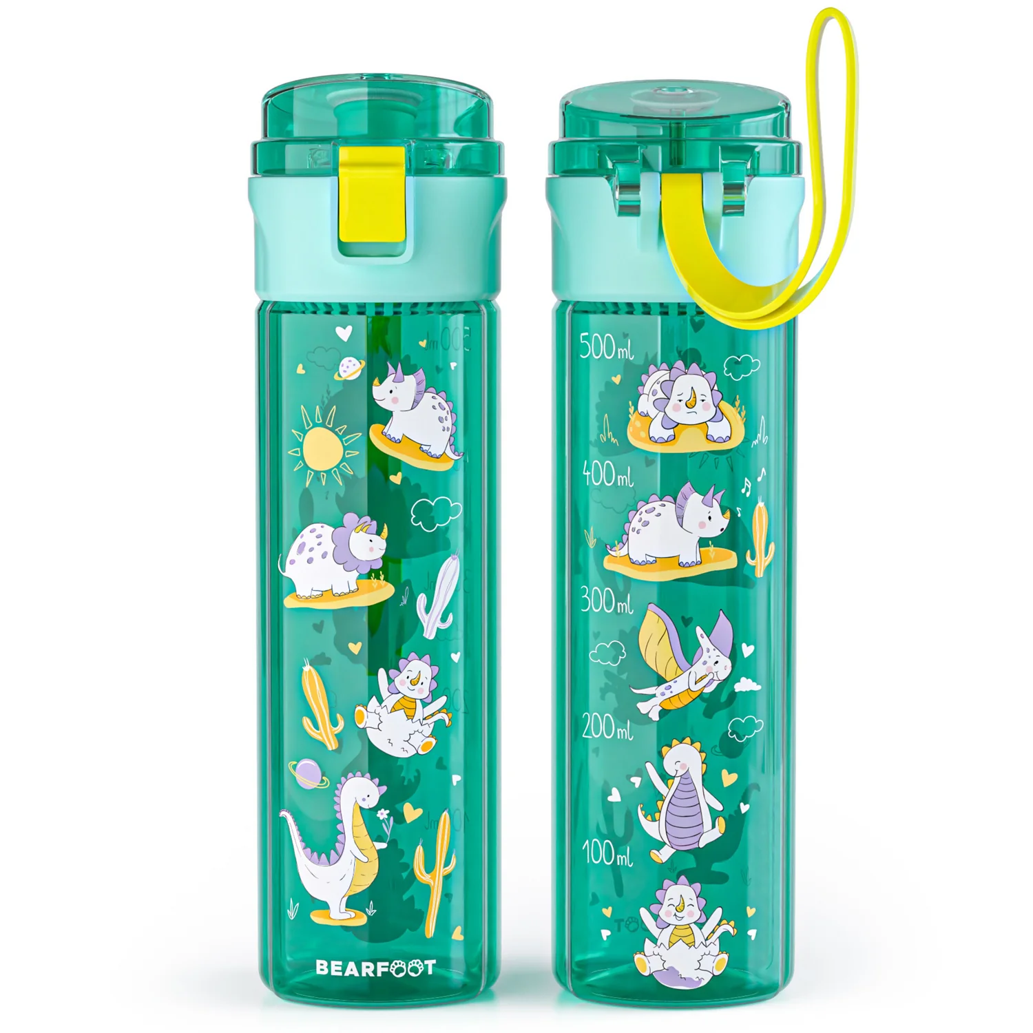 Bearfoot joogipudel 500ml, roheline ookean Kodumaailm ja muud tarvikud - HellyK - Kvaliteetsed lasteriided, villariided, barefoot jalatsid