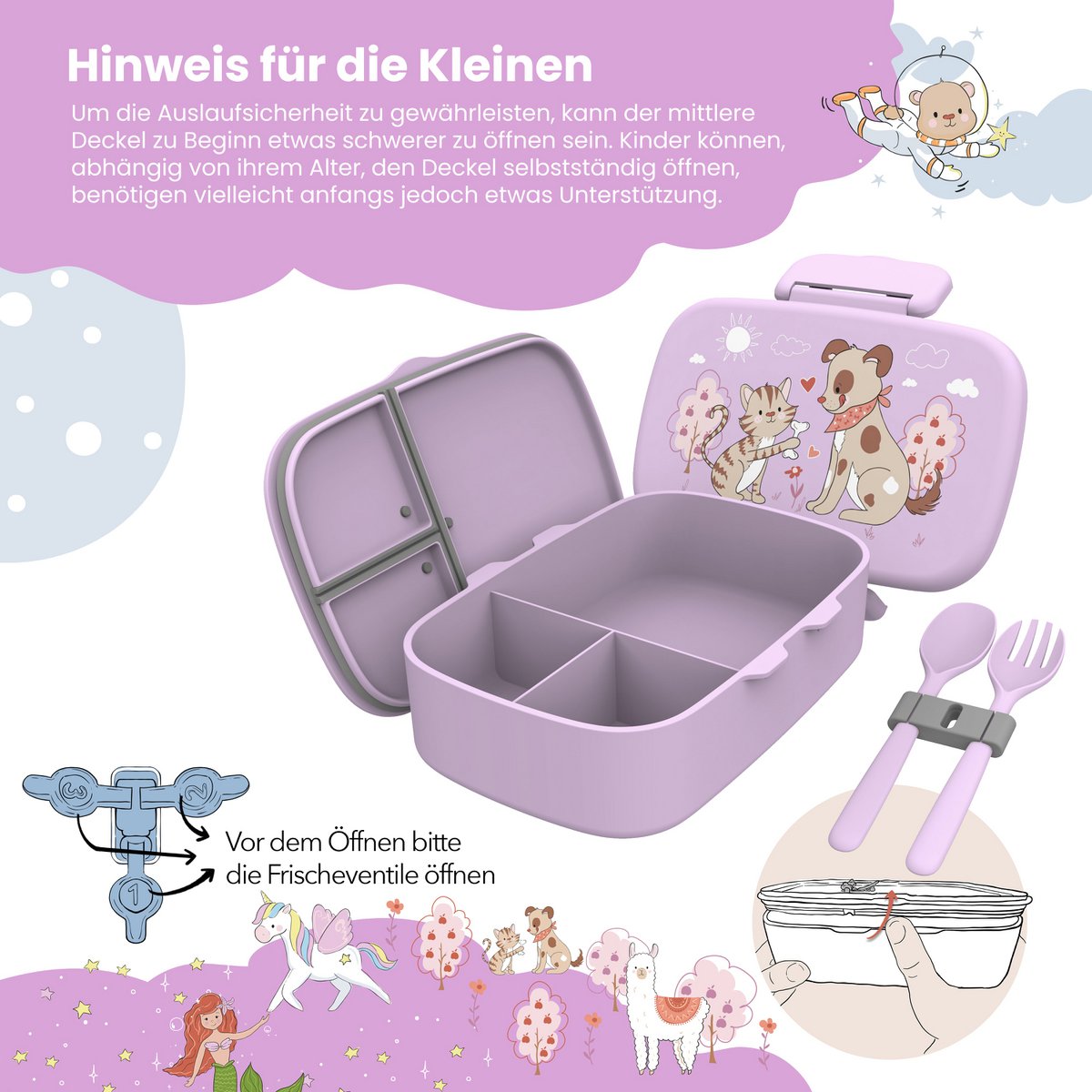 Bearfoot lõunasöögikarp, kass & koer Bearfoot lõunasöögikarp, kass & koer Kodumaailm ja muud tarvikud - HellyK - Kvaliteetsed lasteriided, villariided, barefoot jalatsid