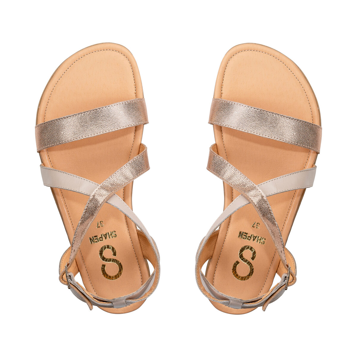 SHAPEN Calla sandaalid, rose gold Sisejalats/suvi - HellyK - Kvaliteetsed lasteriided, villariided, barefoot jalatsid