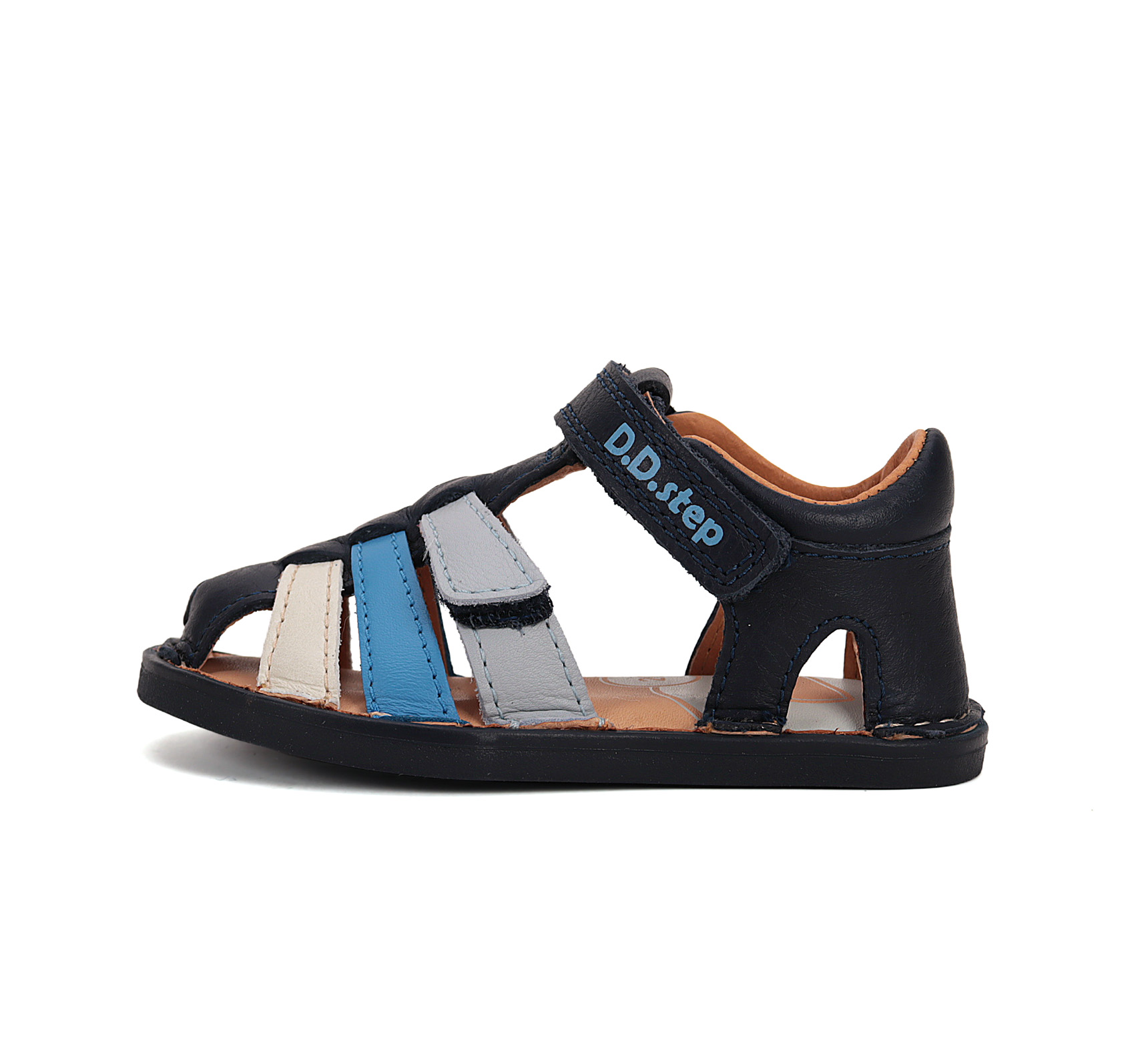 D.D.Step nahast sandaalid, royal blue 076 D.D.Step - HellyK - Kvaliteetsed lasteriided, villariided, barefoot jalatsid