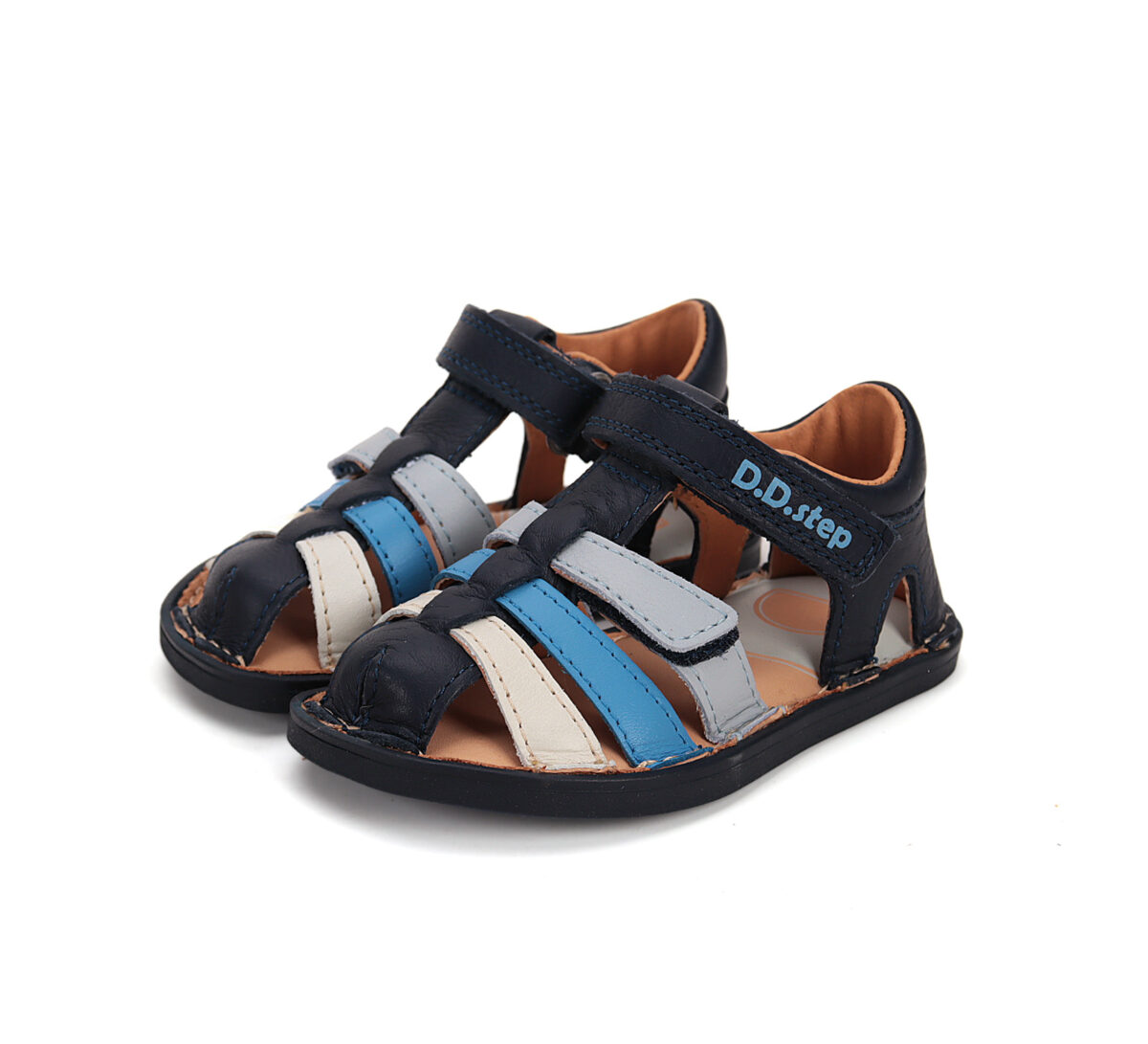 D.D.Step nahast sandaalid, royal blue 076 D.D.Step nahast sandaalid, royal blue 076 D.D.Step - HellyK - Kvaliteetsed lasteriided, villariided, barefoot jalatsid