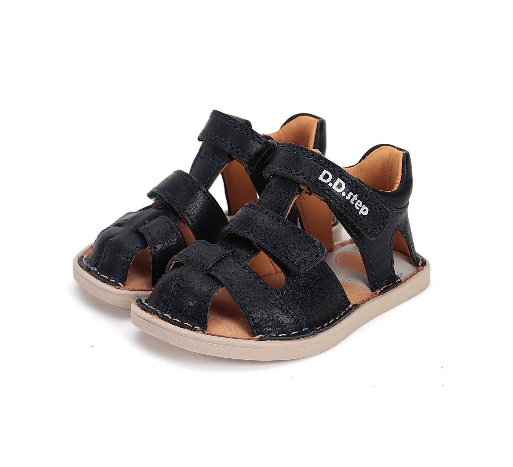 D.D.Step nahast sandaalid, chocolate 076 D.D.Step - HellyK - Kvaliteetsed lasteriided, villariided, barefoot jalatsid