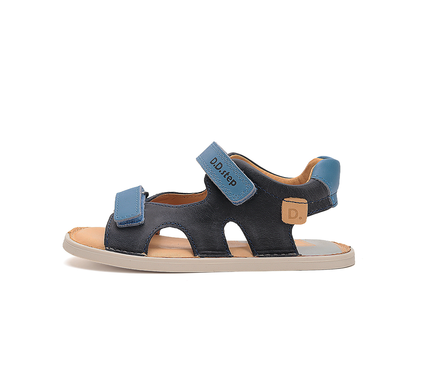 D.D.Step nahast sandaalid, royal blue 076/SS’25 D.D.Step - HellyK - Kvaliteetsed lasteriided, villariided, barefoot jalatsid