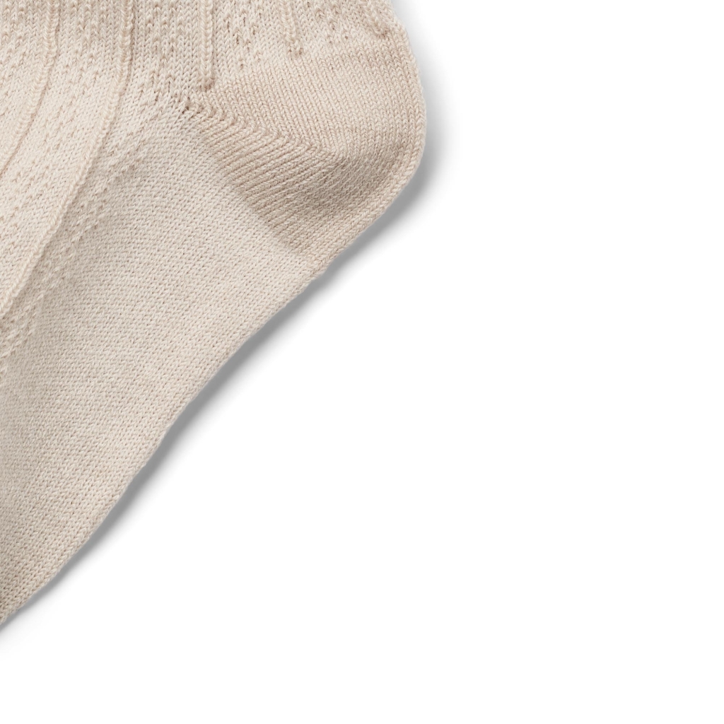 Wheat satsiga villased sokid, offwhite Villariided - HellyK - Kvaliteetsed lasteriided, villariided, barefoot jalatsid