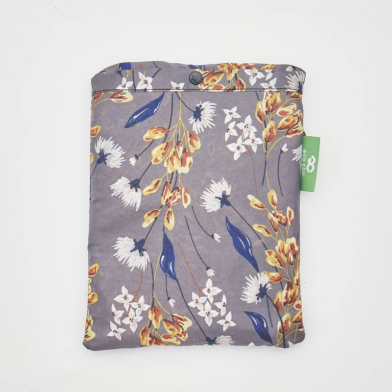 Eco Chic vihmakeep, Grey Flowers Kodumaailm ja muud tarvikud - HellyK - Kvaliteetsed lasteriided, villariided, barefoot jalatsid