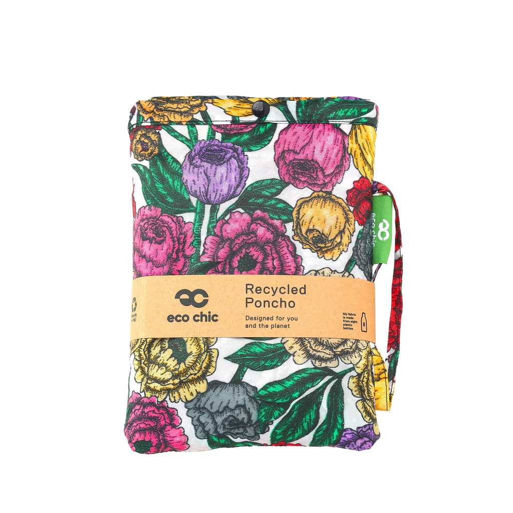 Eco Chic vihmakeep, Beige Peonies Kodumaailm ja muud tarvikud - HellyK - Kvaliteetsed lasteriided, villariided, barefoot jalatsid