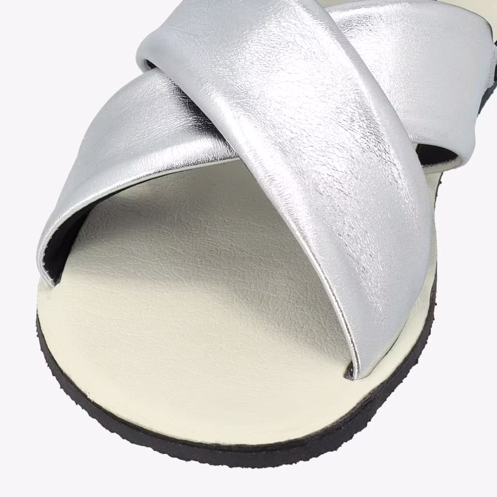 GROUNDIES® Verona Women, silver Sisejalats/suvi - HellyK - Kvaliteetsed lasteriided, villariided, barefoot jalatsid