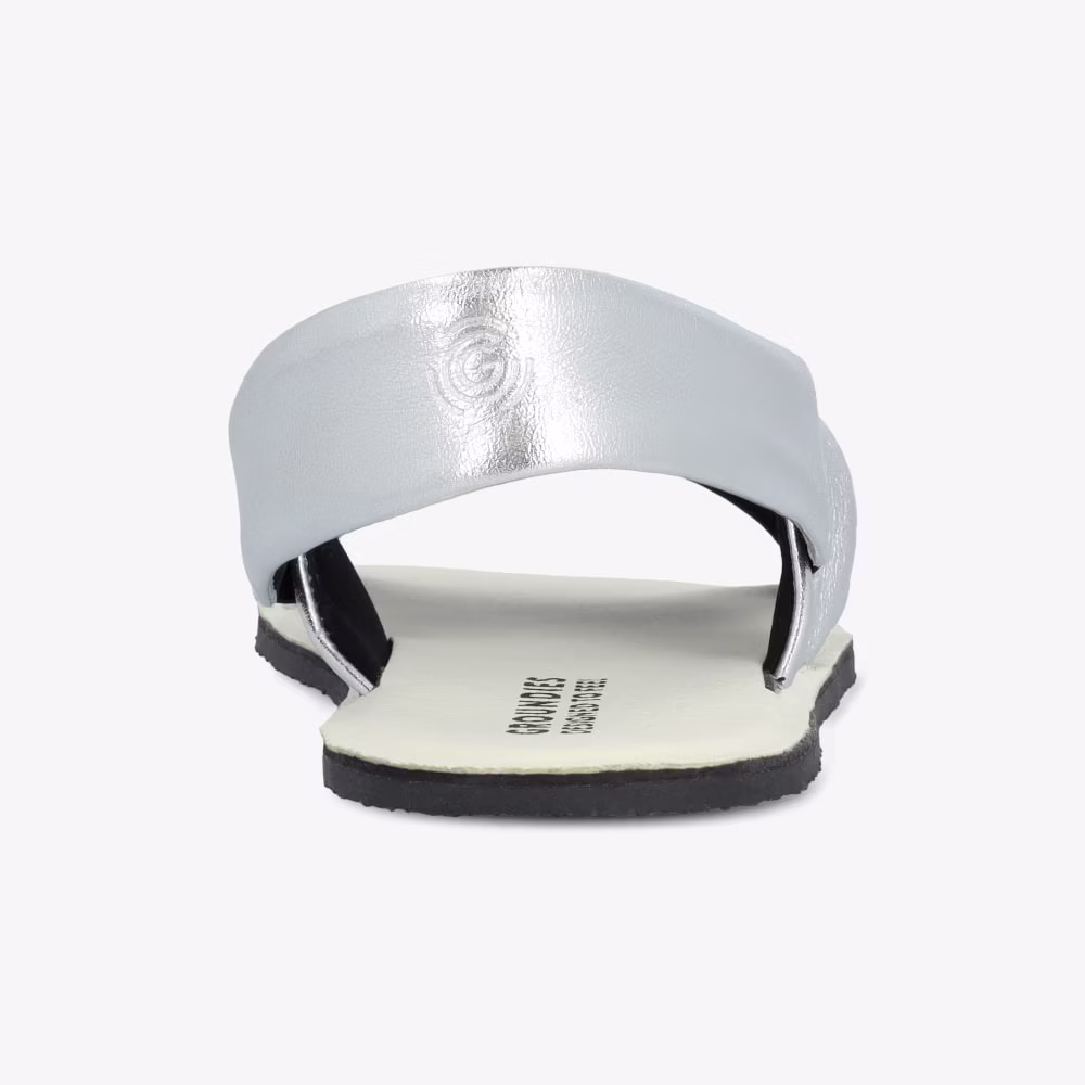 GROUNDIES® Verona Women, silver Sisejalats/suvi - HellyK - Kvaliteetsed lasteriided, villariided, barefoot jalatsid