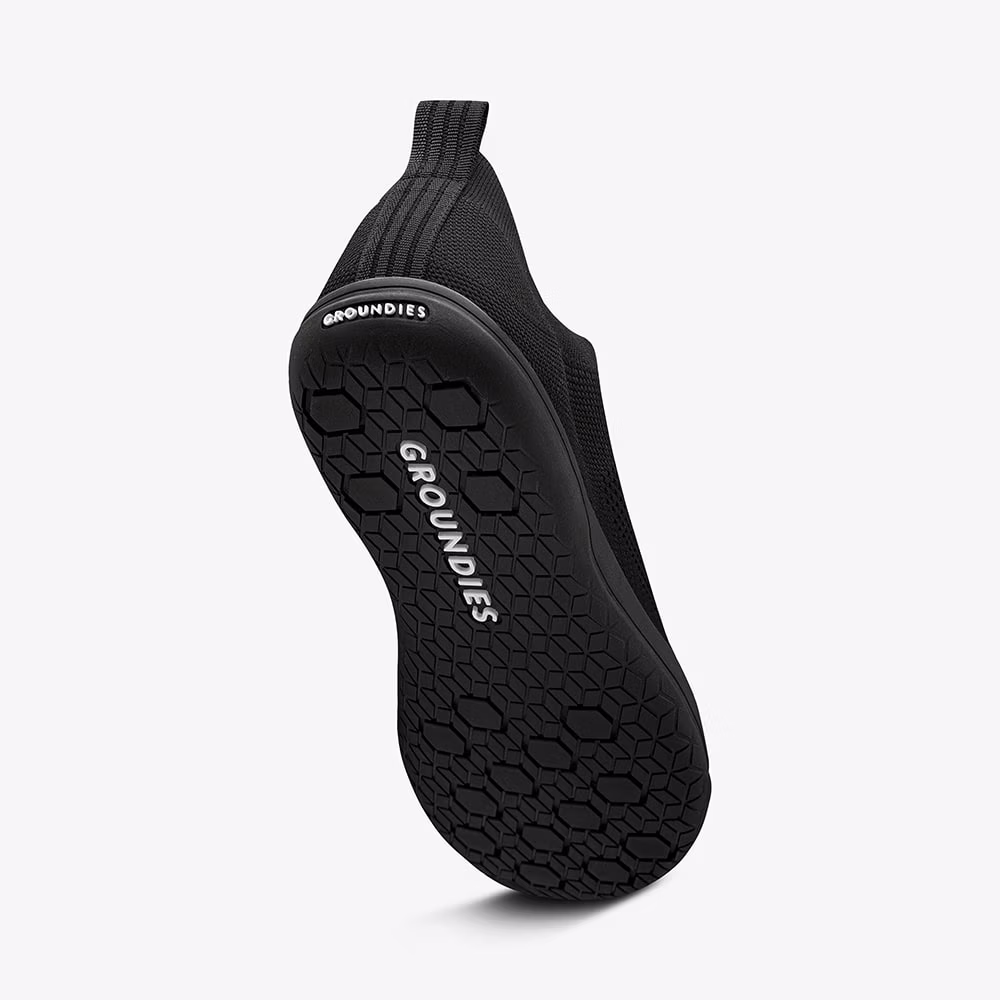 GROUNDIES® Active Knit Men vegan spordijalats, black Sisejalats/suvi - HellyK - Kvaliteetsed lasteriided, villariided, barefoot jalatsid