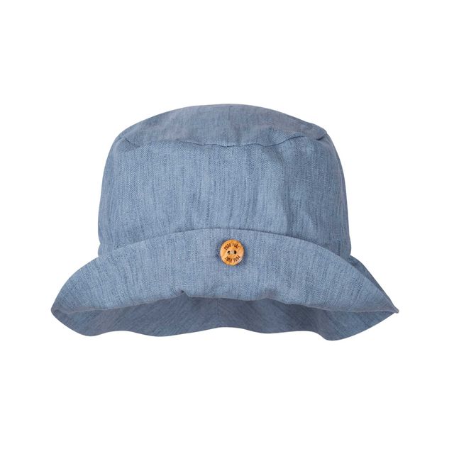 Pure Pure by Bauer linane kaabu nööbiga, blue Lasteriided - HellyK - Kvaliteetsed lasteriided, villariided, barefoot jalatsid