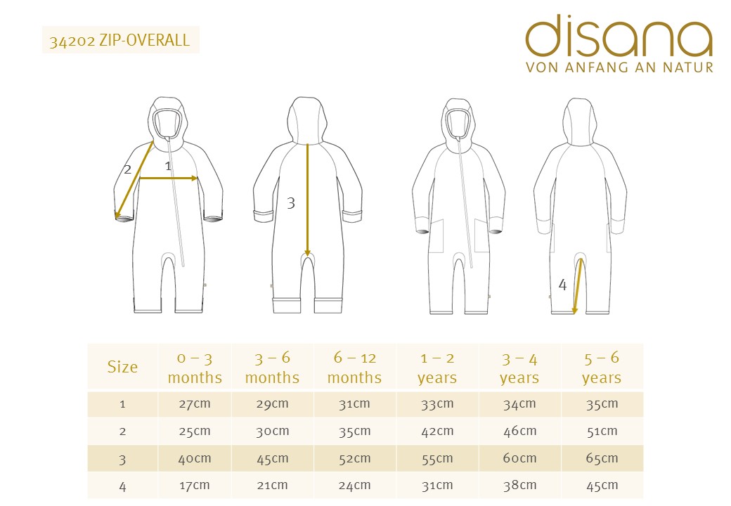 Disana Zip-Overall vanutatud meriinovillast kombe, grey Disana - HellyK - Kvaliteetsed lasteriided, villariided, barefoot jalatsid