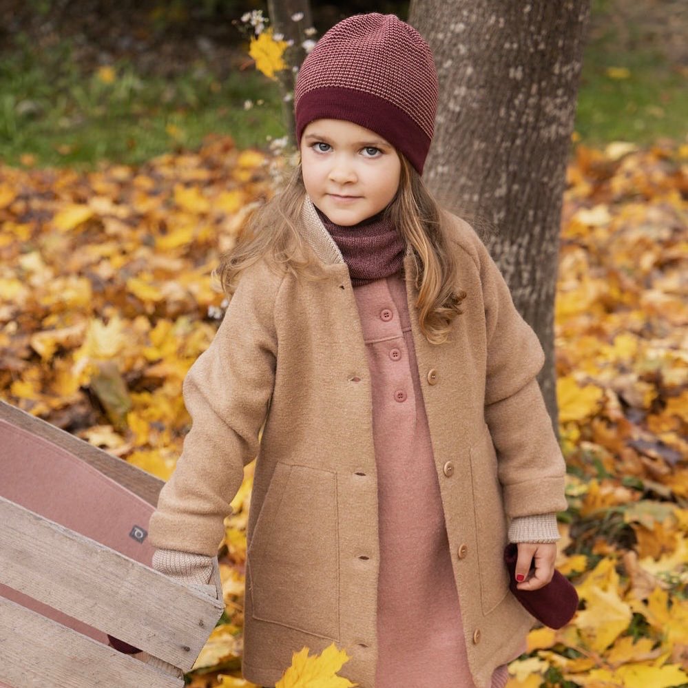 Disana Walk vanutatud meriinovillast mantel, caramel Disana - HellyK - Kvaliteetsed lasteriided, villariided, barefoot jalatsid