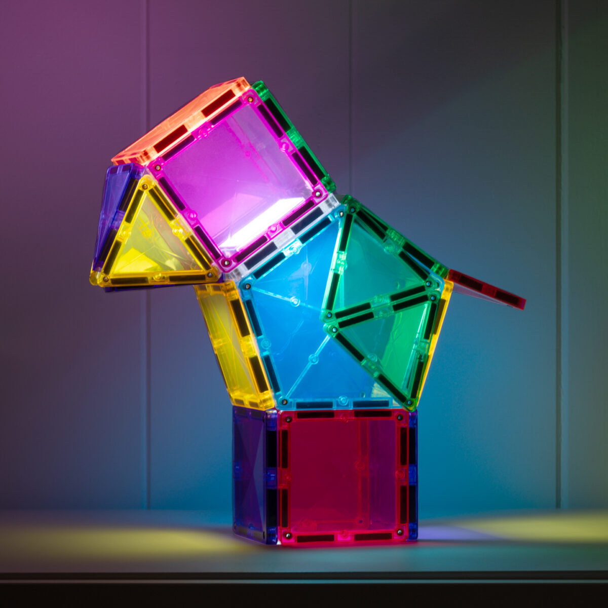 Connetix Rainbow Light Star Pack 28 pc, laetava valgustusega magnetklotsid! ✨ CONNETIX magnetklotsid - HellyK - Kvaliteetsed lasteriided, villariided, barefoot jalatsid