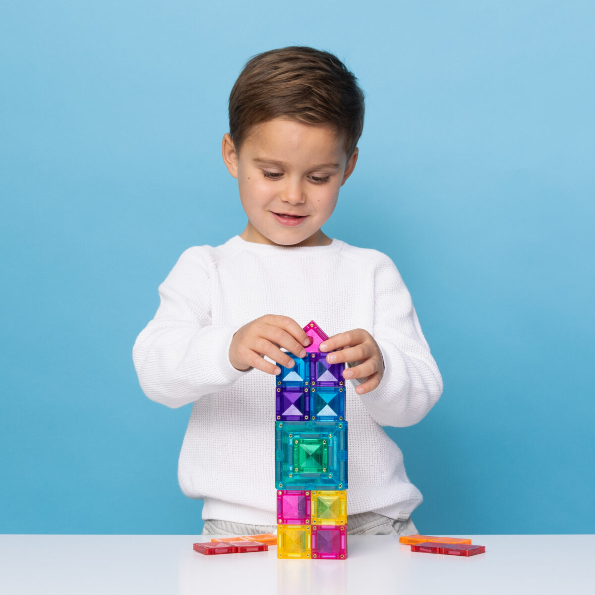 Connetix Bright Portal Pack 48 pc, üksteise sisse mahtuvate ruutudega magnetklotsid 🧩 CONNETIX magnetklotsid - HellyK - Kvaliteetsed lasteriided, villariided, barefoot jalatsid