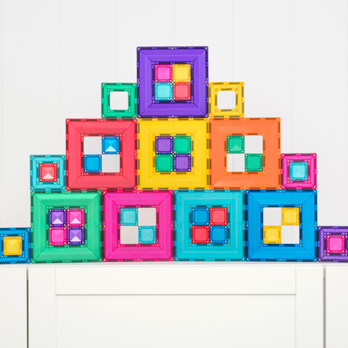 Connetix Bright Portal Pack 48 pc, üksteise sisse mahtuvate ruutudega magnetklotsid 🧩 CONNETIX magnetklotsid - HellyK - Kvaliteetsed lasteriided, villariided, barefoot jalatsid