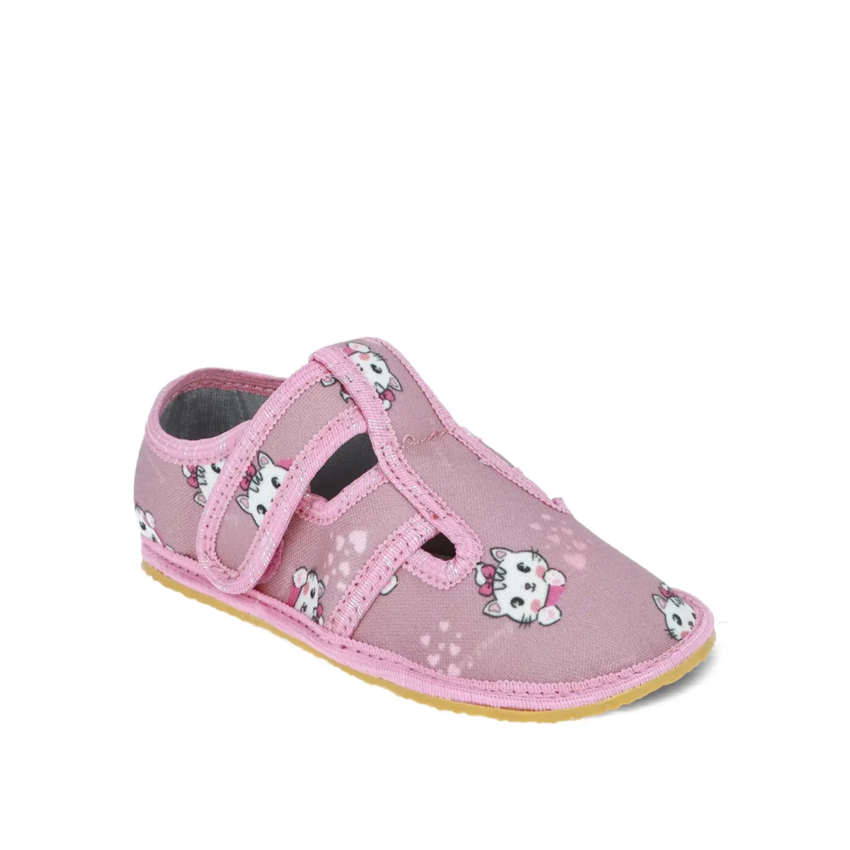 Crave sisejalats, pink cat Laste barefoot-jalatsid - HellyK - Kvaliteetsed lasteriided, villariided, barefoot jalatsid
