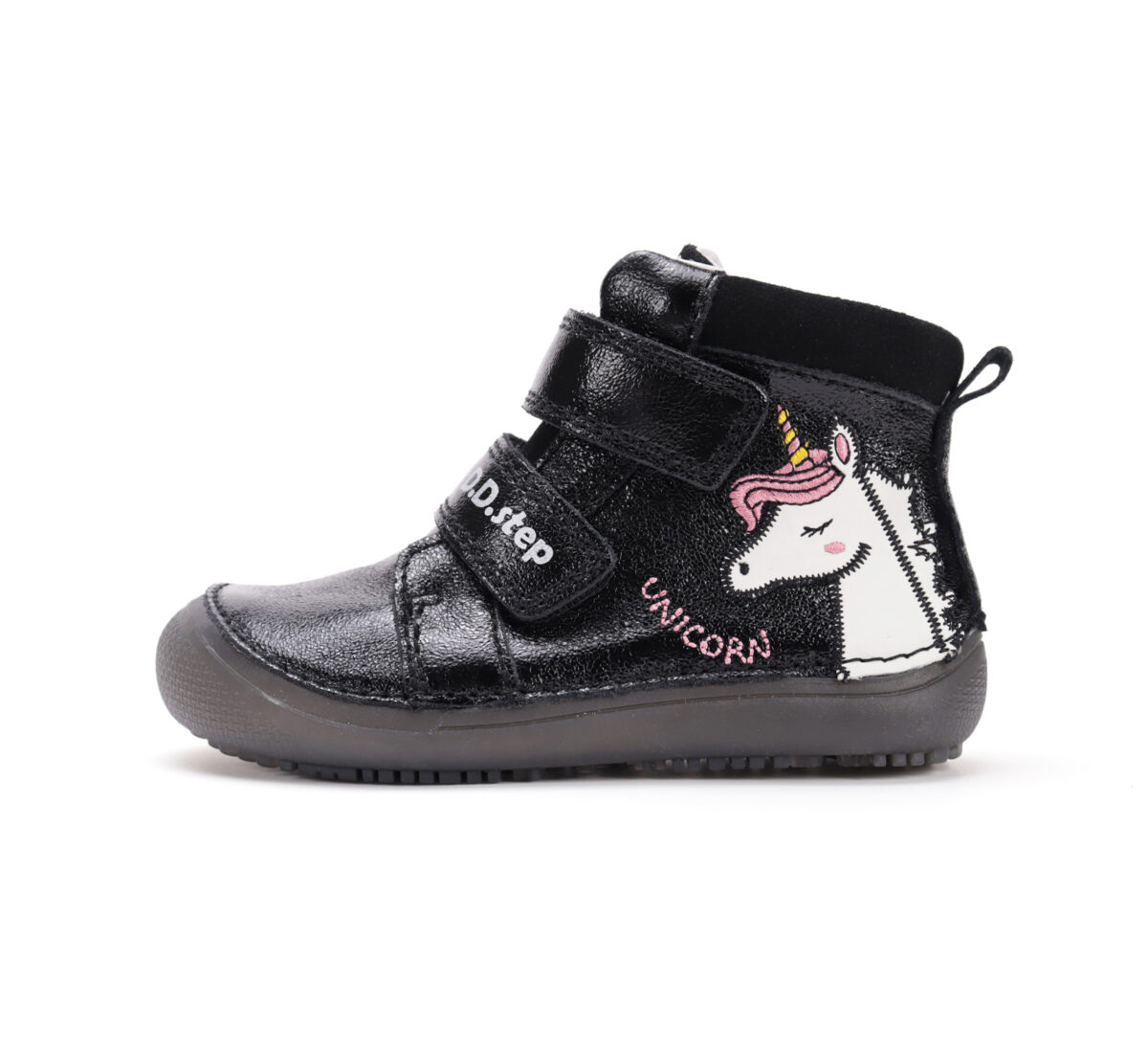 D.D.Step helendava tallaga nahast kevad-/sügissaapad, black 063 D.D.Step - HellyK - Kvaliteetsed lasteriided, villariided, barefoot jalatsid