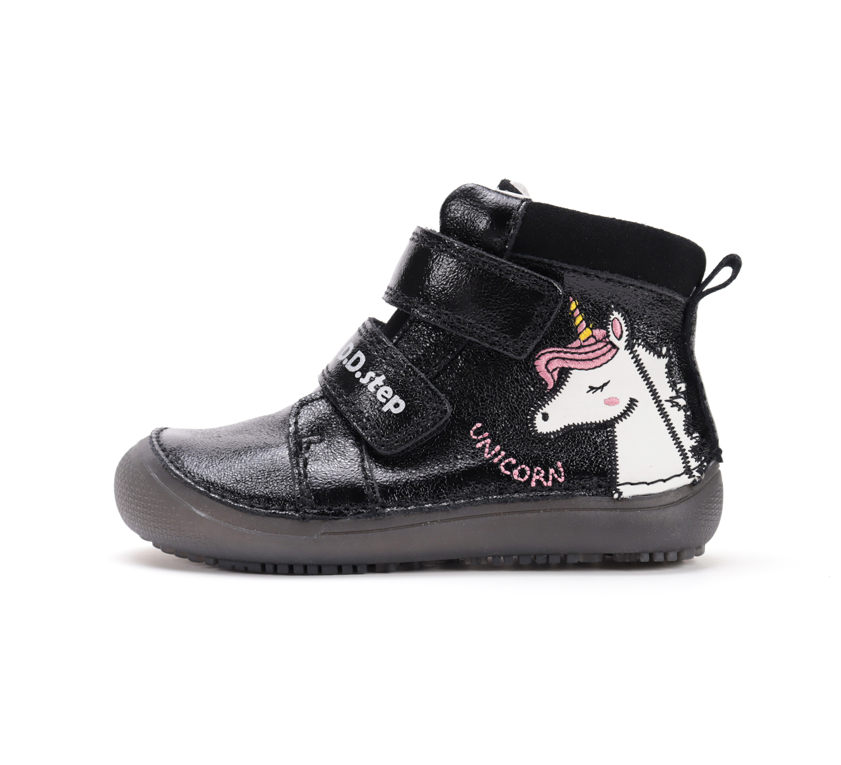 D.D.Step helendava tallaga nahast kevad-/sügissaapad, black 063 D.D.Step - HellyK - Kvaliteetsed lasteriided, villariided, barefoot jalatsid