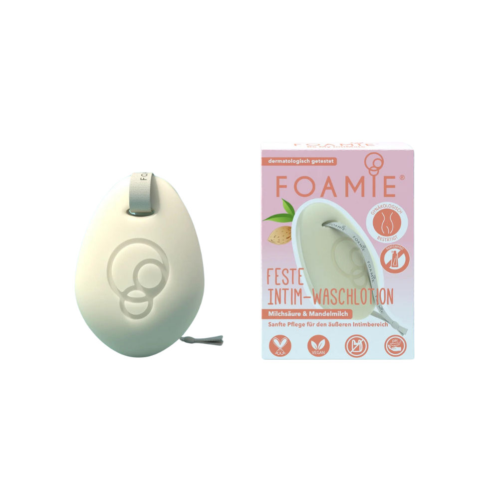 FOAMIE nullkulu intiimpesuseep laktaathappe ja mandliõliga, 70 gr Hooldusvahendid, kosmeetika ja aksessuaarid - HellyK - Kvaliteetsed lasteriided, villariided, barefoot jalatsid