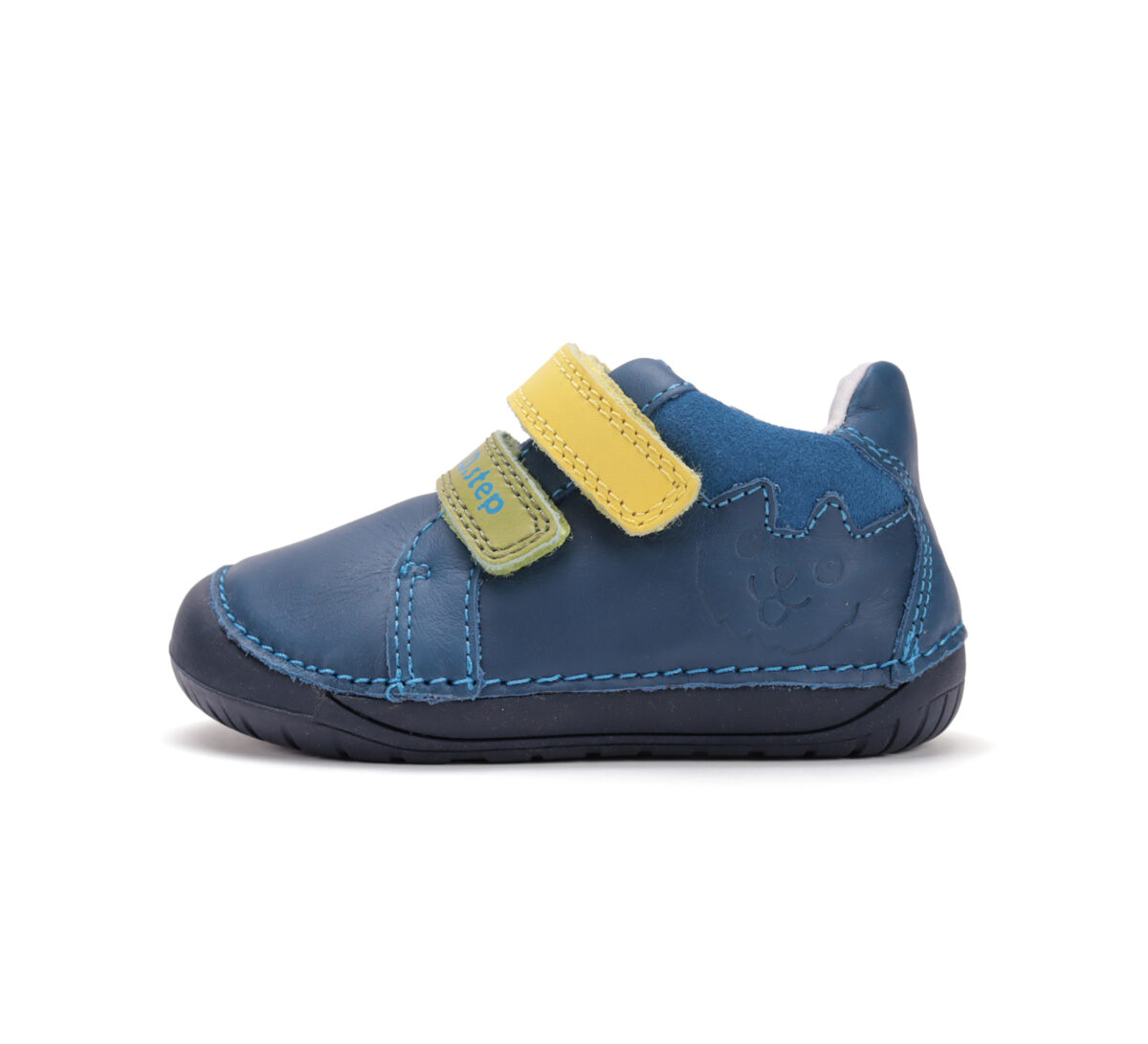 D.D.Step nahast tossud, royal blue/yellow D.D.Step - HellyK - Kvaliteetsed lasteriided, villariided, barefoot jalatsid