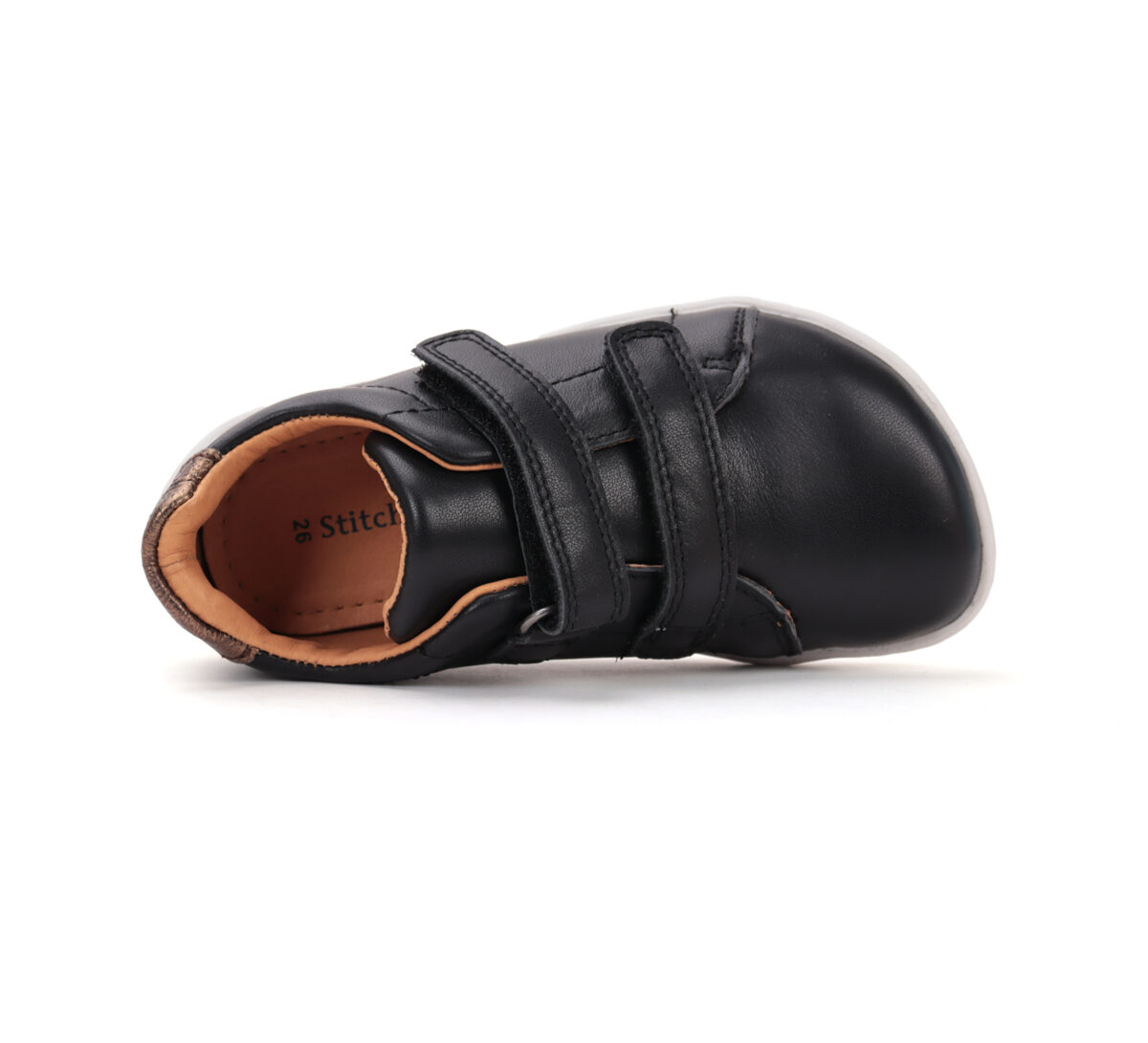 Stitch & Walk nahast tossud, black+gold Kevad/sügis - HellyK - Kvaliteetsed lasteriided, villariided, barefoot jalatsid