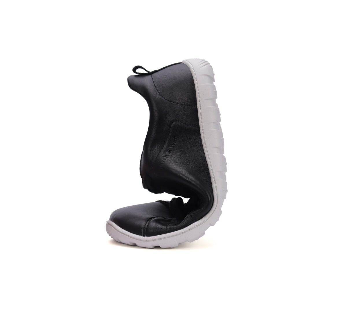 Stitch & Walk nahast vabaajajalanõud, black Kevad/sügis - HellyK - Kvaliteetsed lasteriided, villariided, barefoot jalatsid