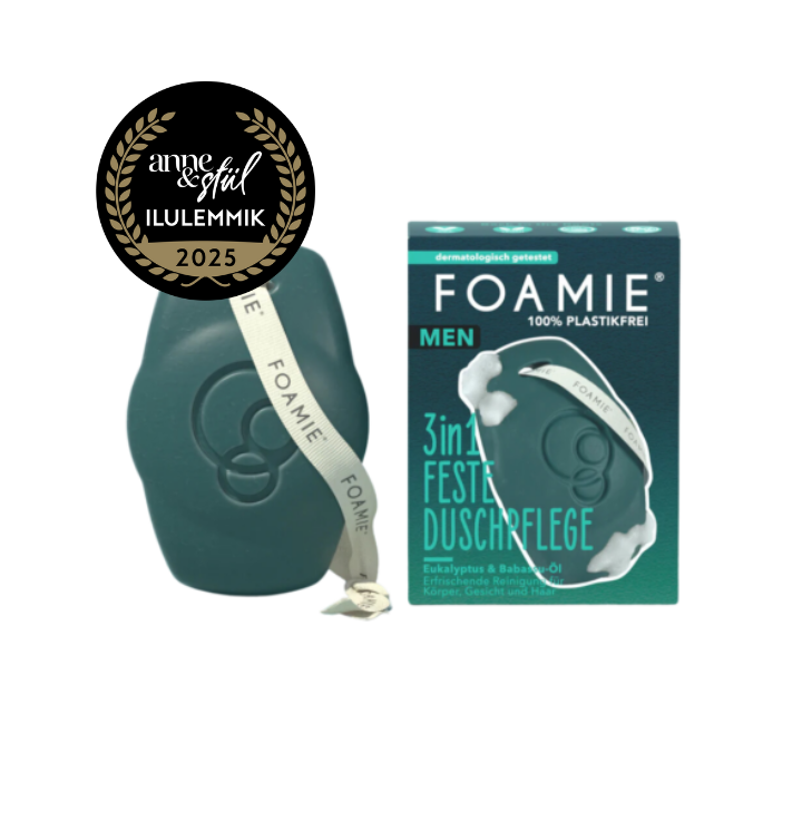 FOAMIE 3in1 keha, juuste ja näopesuseep meestele Babassu ja eukalüptiõliga Back to the roots, 80 gr Hooldusvahendid, kosmeetika ja aksessuaarid - HellyK - Kvaliteetsed lasteriided, villariided, barefoot jalatsid