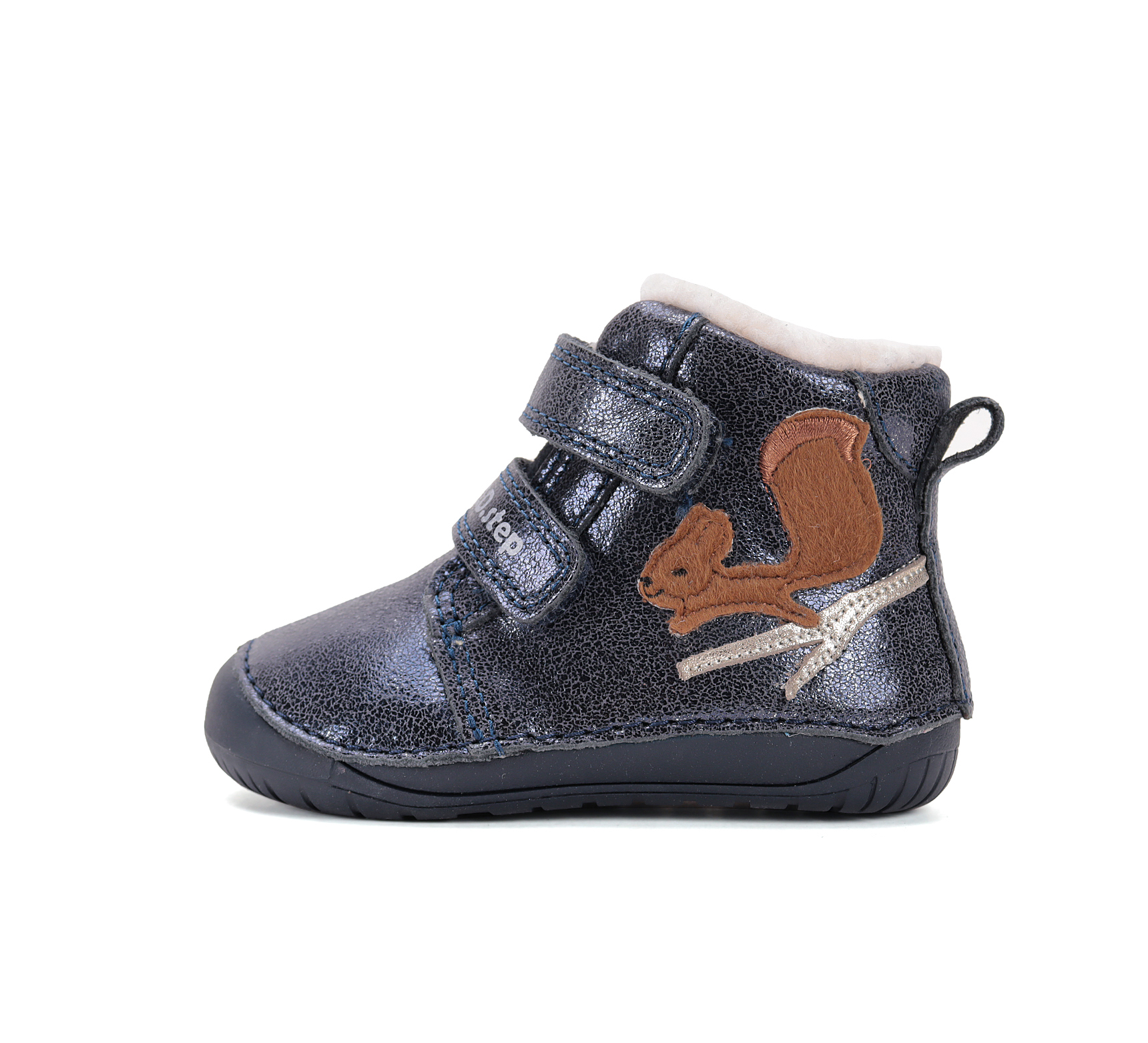 D.D.Step nahast barefoot-saapad, royal blue/orav D.D.Step - HellyK - Kvaliteetsed lasteriided, villariided, barefoot jalatsid