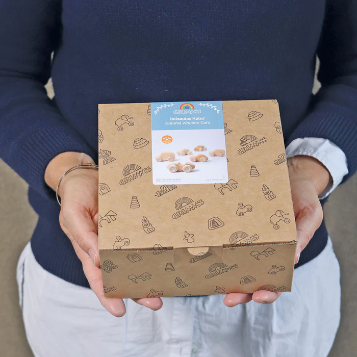 Grimm´s Puidust Autod , natural Grimm's kõristid, autod ja tõmmatavad mänguasjad - HellyK - Kvaliteetsed lasteriided, villariided, barefoot jalatsid